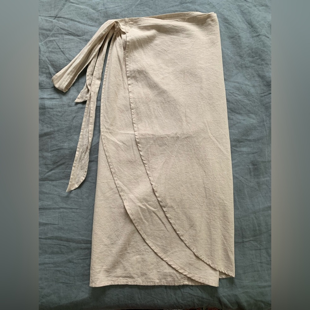 Marine Layer Linen Wrap Skirt